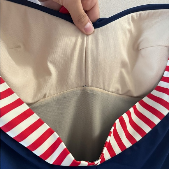 COCOSHIP Women's 50s Retro Navy Blue Nautical Maillot Anchors Away Swimsuit - Picture 7 of 12